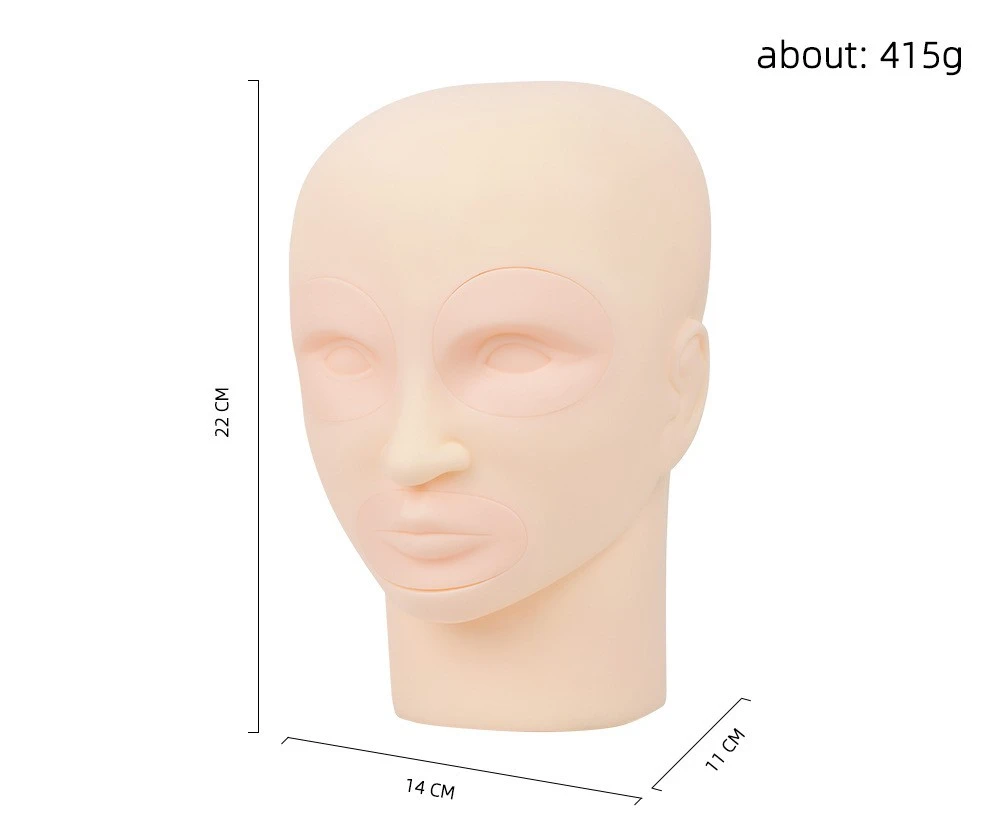 Mannequin head silicone,soft,replaceable,easy to color product thumbnail 9