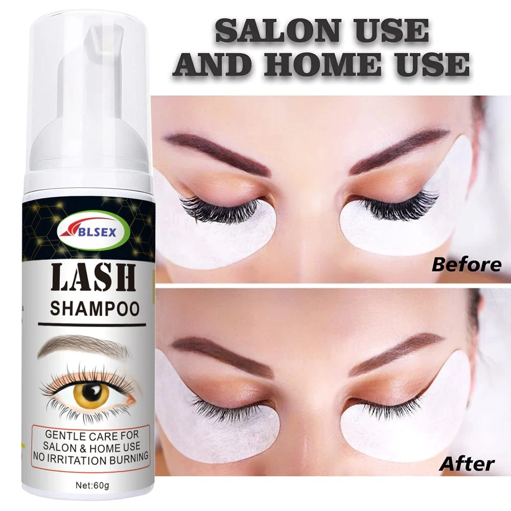 Eyelash Extension Shampoo 60ml Lash Eyelid Foam Cleanser for Home Makeup Eyelashes Cleaning Foam Eyelashes Mousse Foam product thumbnail 6
