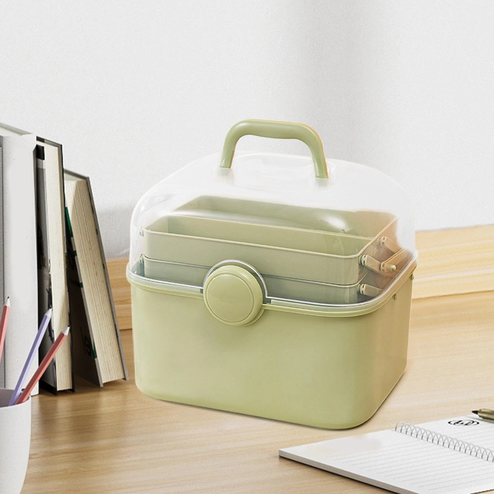 Multipurpose Portable Storage Box – 3 Tiers for Cosmetics, Manicure Tools & Sewing Supplies product thumbnail 10