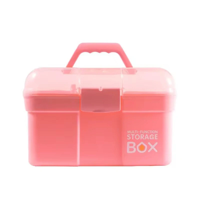 Portable Handled Storage Box – 2-Tier Manicure Tool Case for Home, Car, Bedroom & Hotel Organization product thumbnail 3