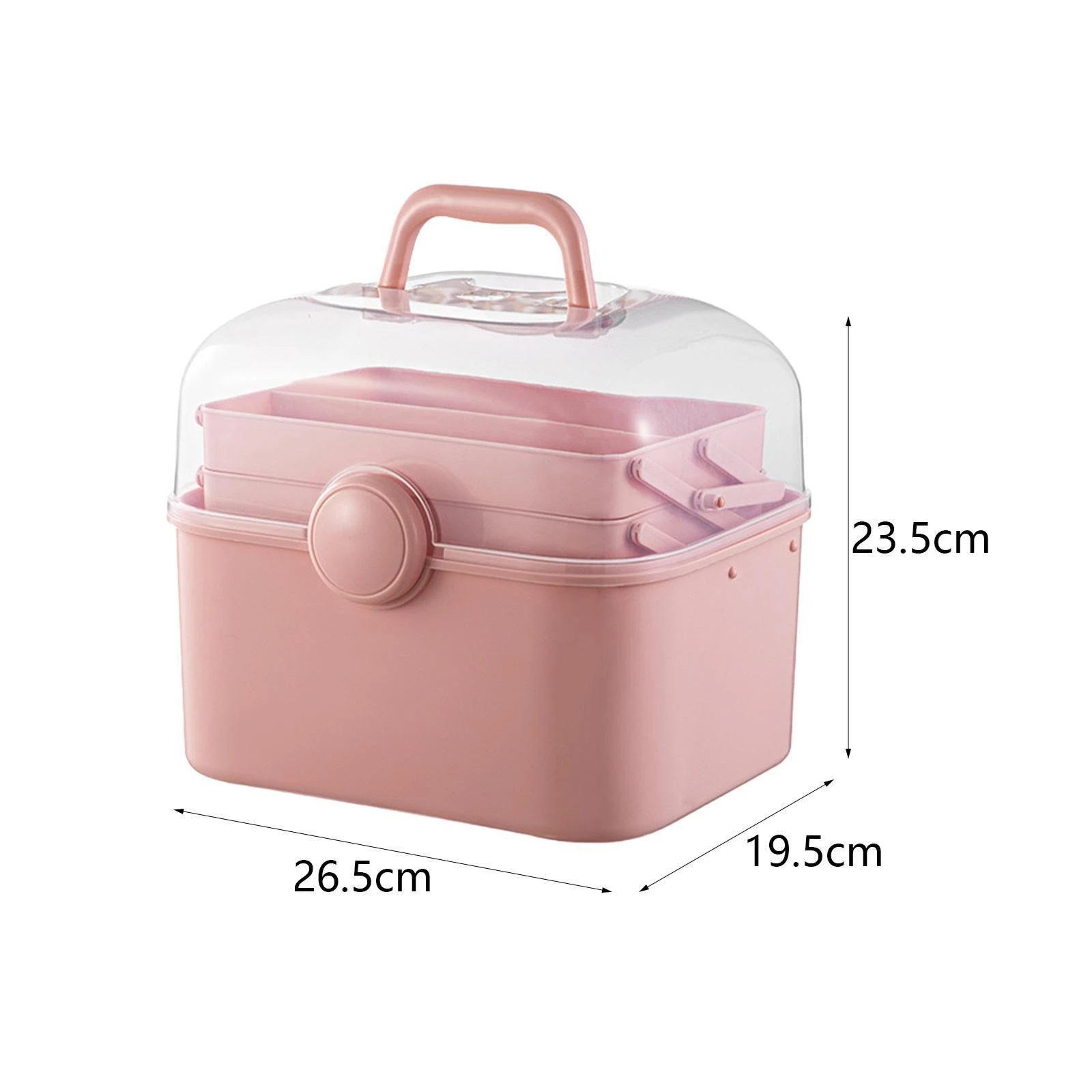 Multipurpose Portable Storage Box – 3 Tiers for Cosmetics, Manicure Tools & Sewing Supplies product thumbnail 6