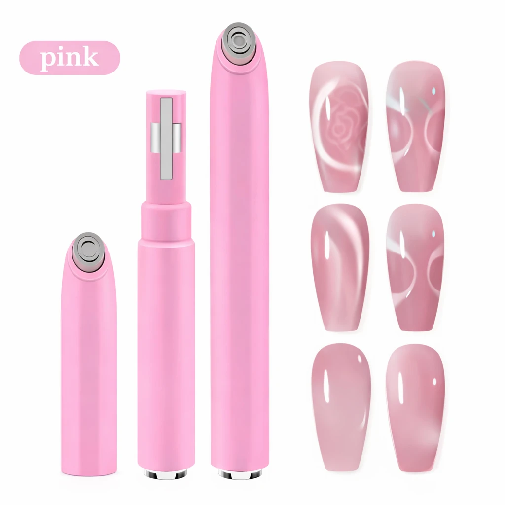 Double-head Magnet Stick 3 In 1 Ellipse Annular Cat Magnetic Gel Nail Art Strong Magnetic Nails Magnet Pen DIY Manicure Tool product thumbnail 2
