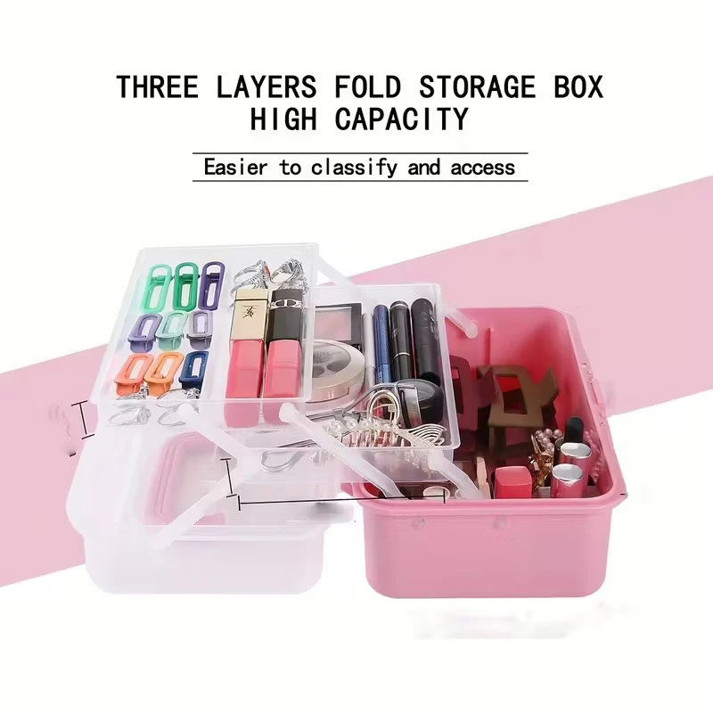 2/3 Layers Large Capacity Foldable Multifunctional Plastic Storage Box product thumbnail 28
