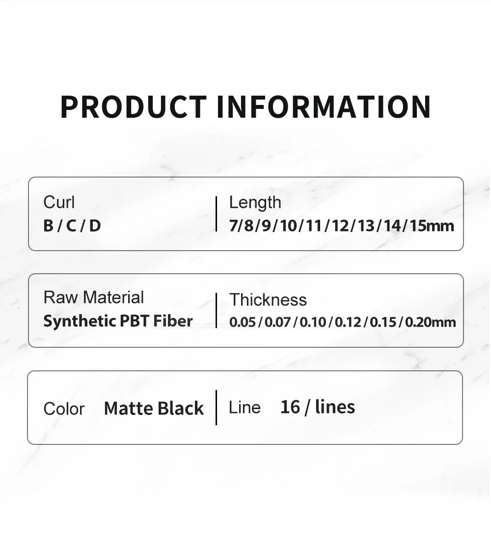 NATUHANA 16Rows Matte Black Natural Soft False Eyelashes product thumbnail 6