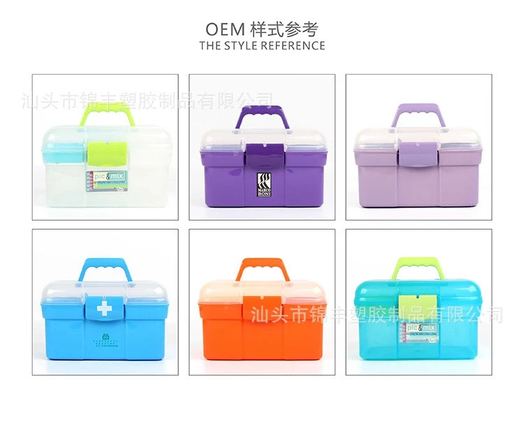 \large size plastic household medical emergency medicine box storage box cosmetics jewelry storage box product thumbnail 4