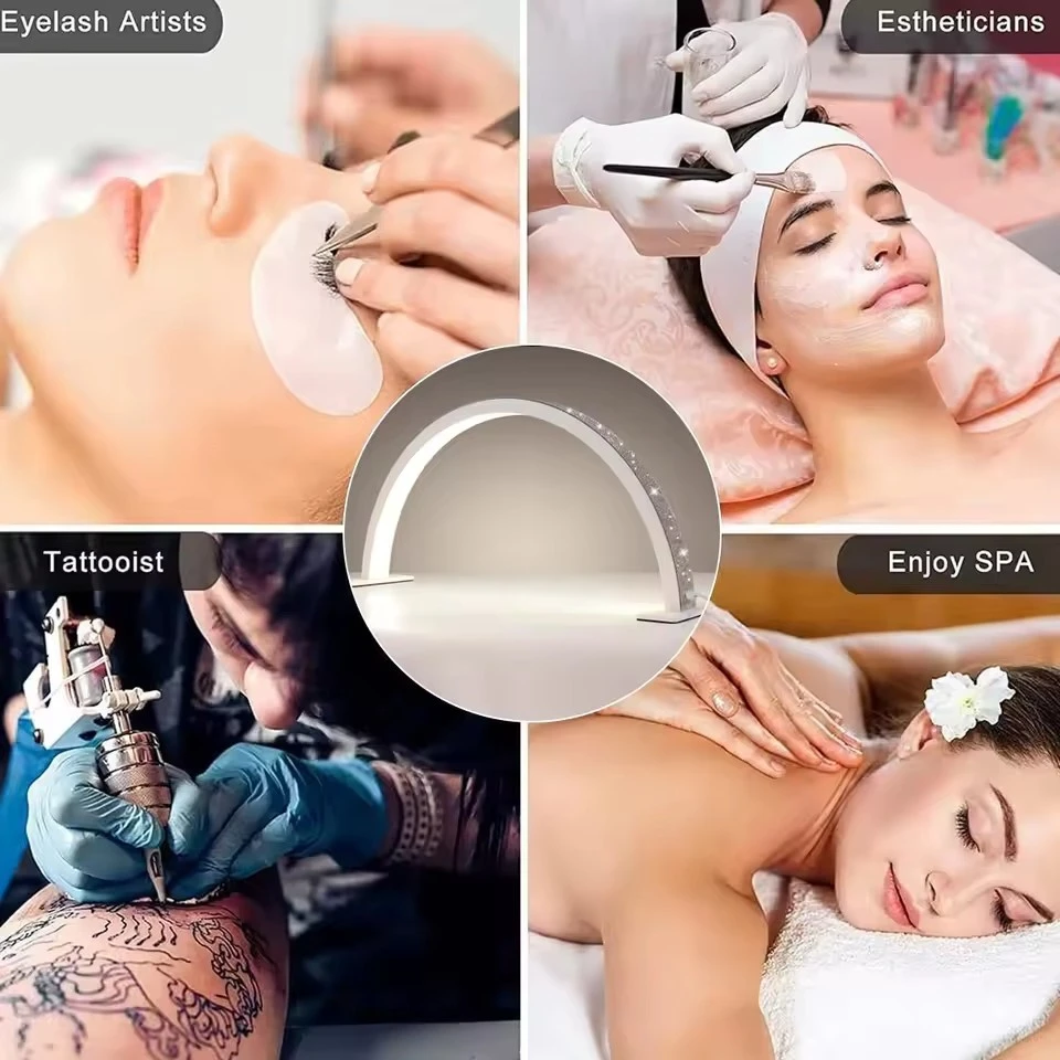Professional nail half moon lamp, half moon LED lamp with sticker decoration,3 light modes, suitable for beauticians product thumbnail 4