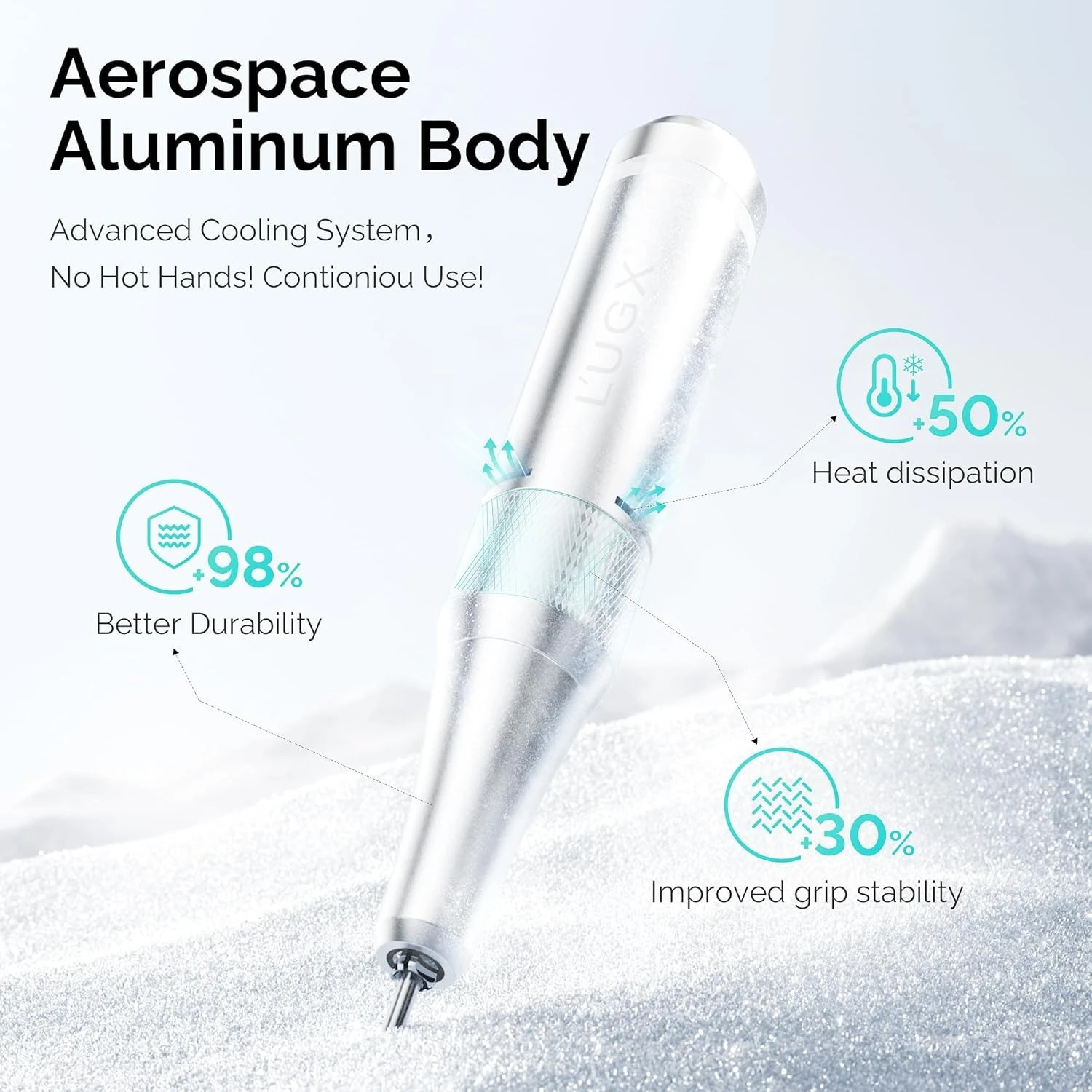 L'UGX LG602s Professional Power Portable Rechargeable Nail Drill Machine Type C Manicure 35000 RPM Electric Nail Drills product thumbnail 6