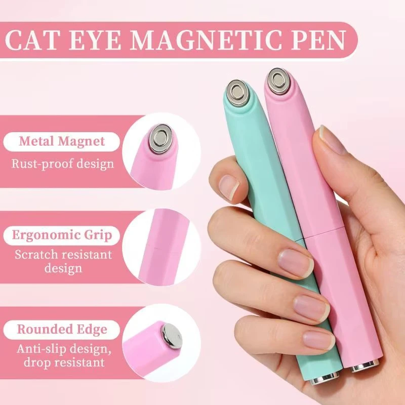 Double-head Magnet Stick 3 In 1 Ellipse Annular Cat Magnetic Gel Nail Art Strong Magnetic Nails Magnet Pen DIY Manicure Tool product thumbnail 9