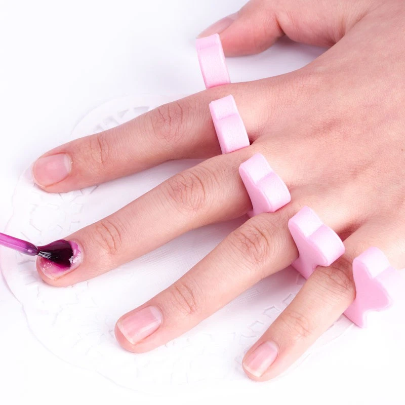 Peach heart finger splitter EVA toe splitter painting nail assist finger finger cotton spacer cotton nail tool product thumbnail 2