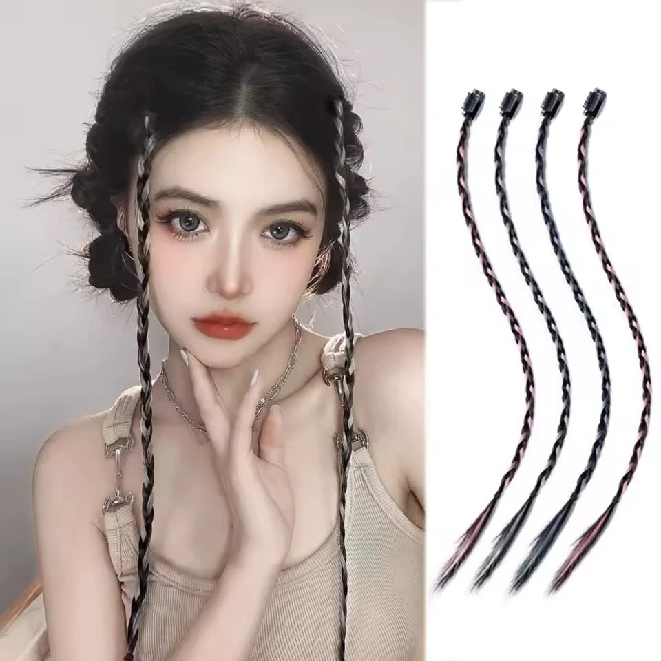 Synthetic Clip in Braid Hair Extensions With Strong BB Clip Braid Ponytail Fake Hair for Women DailyParty Wear product thumbnail 10