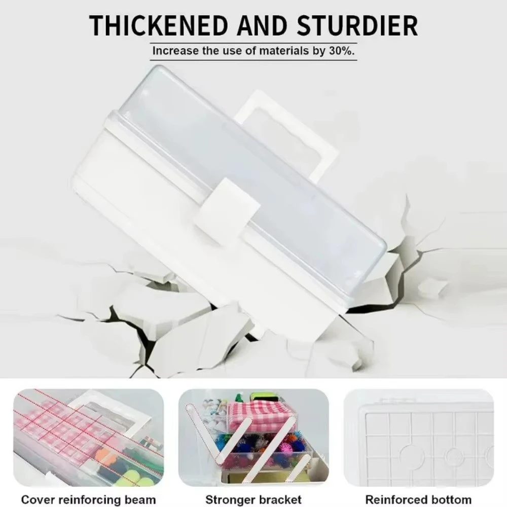 2/3 Layers Large Capacity Foldable Multifunctional Plastic Storage Box product thumbnail 15