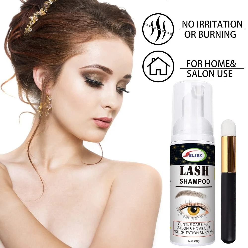 Eyelash Extension Shampoo 60ml Lash Eyelid Foam Cleanser for Home Makeup Eyelashes Cleaning Foam Eyelashes Mousse Foam product thumbnail 4
