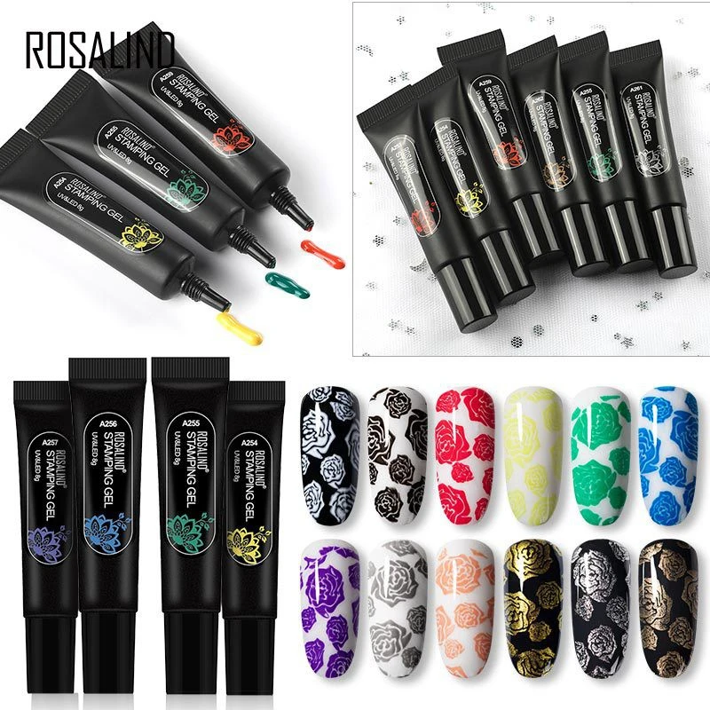 ROSALIND printing glue 8g hose nail polish glue nail shop printing steel plate nail art product thumbnail 12