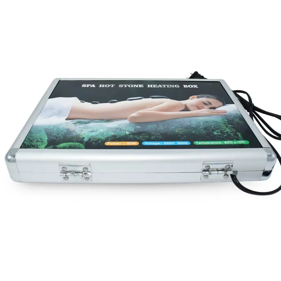17pcs/set lava Natural Energy Massage stones massage stone hot spa rock basalt stone with heater box 110-220V product thumbnail 26