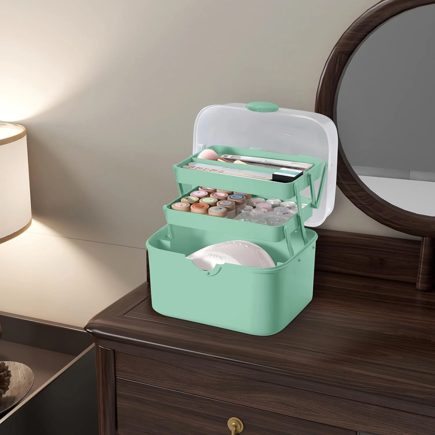 Multipurpose Portable Storage Box – 3 Tiers for Cosmetics, Manicure Tools & Sewing Supplies product thumbnail 37