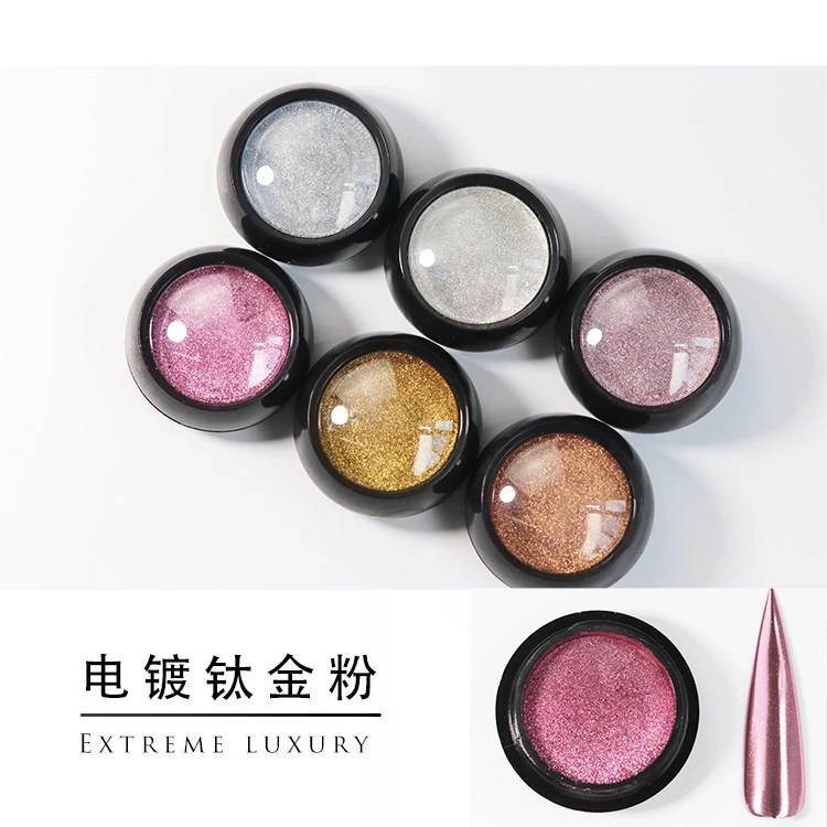 Nail art, titanium powder, magic mirror powder, electroplated metallic, aurora, champagne, shiny fine powder product thumbnail 11