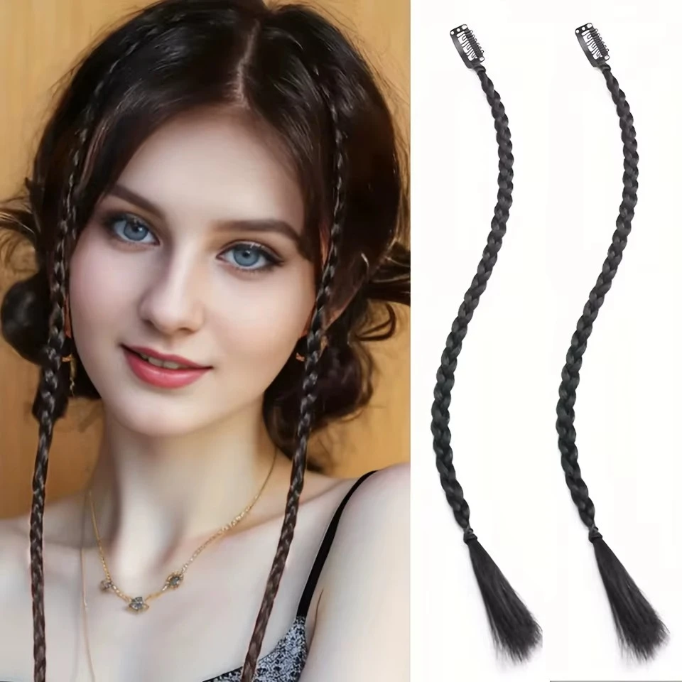 Synthetic Clip in Braid Hair Extensions With Strong BB Clip Braid Ponytail Fake Hair for Women DailyParty Wear product thumbnail 13