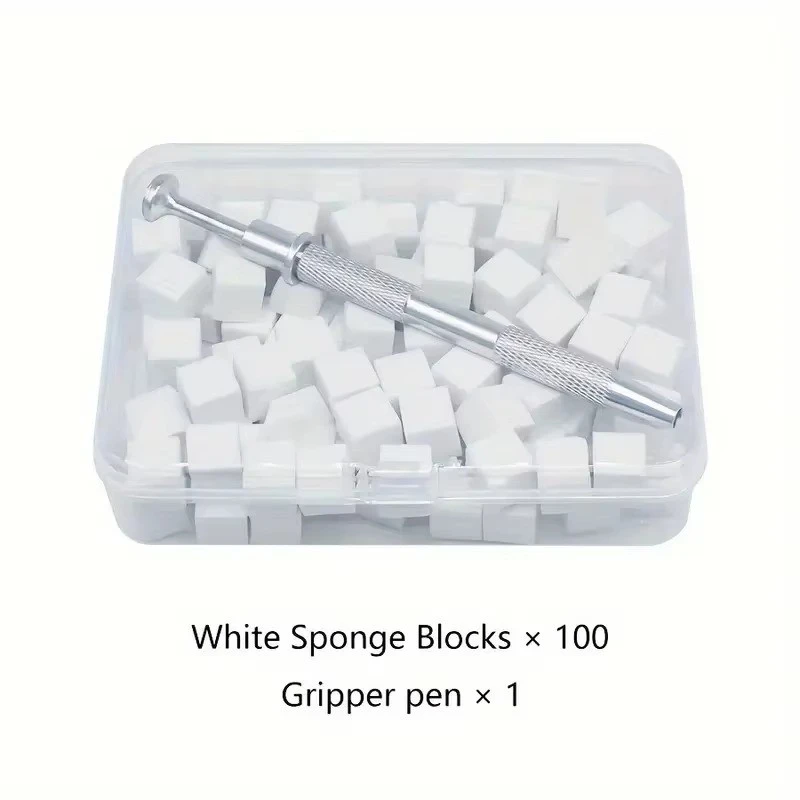 100Pcs High Density Cube Sponge Nail Art Sponge Set Gradient Nail Brushes Gel Polish DIY Nail Sponge Grab Pen Manicure Tools product thumbnail 4