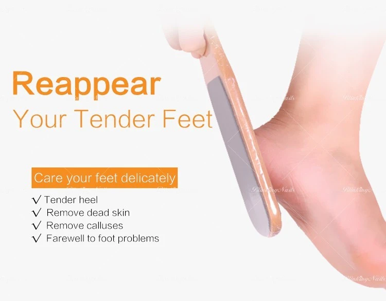 High Quality Double-sided Foot File Pedicure Tool Dead Skin Callus Remover Foot Care Wood product thumbnail 7
