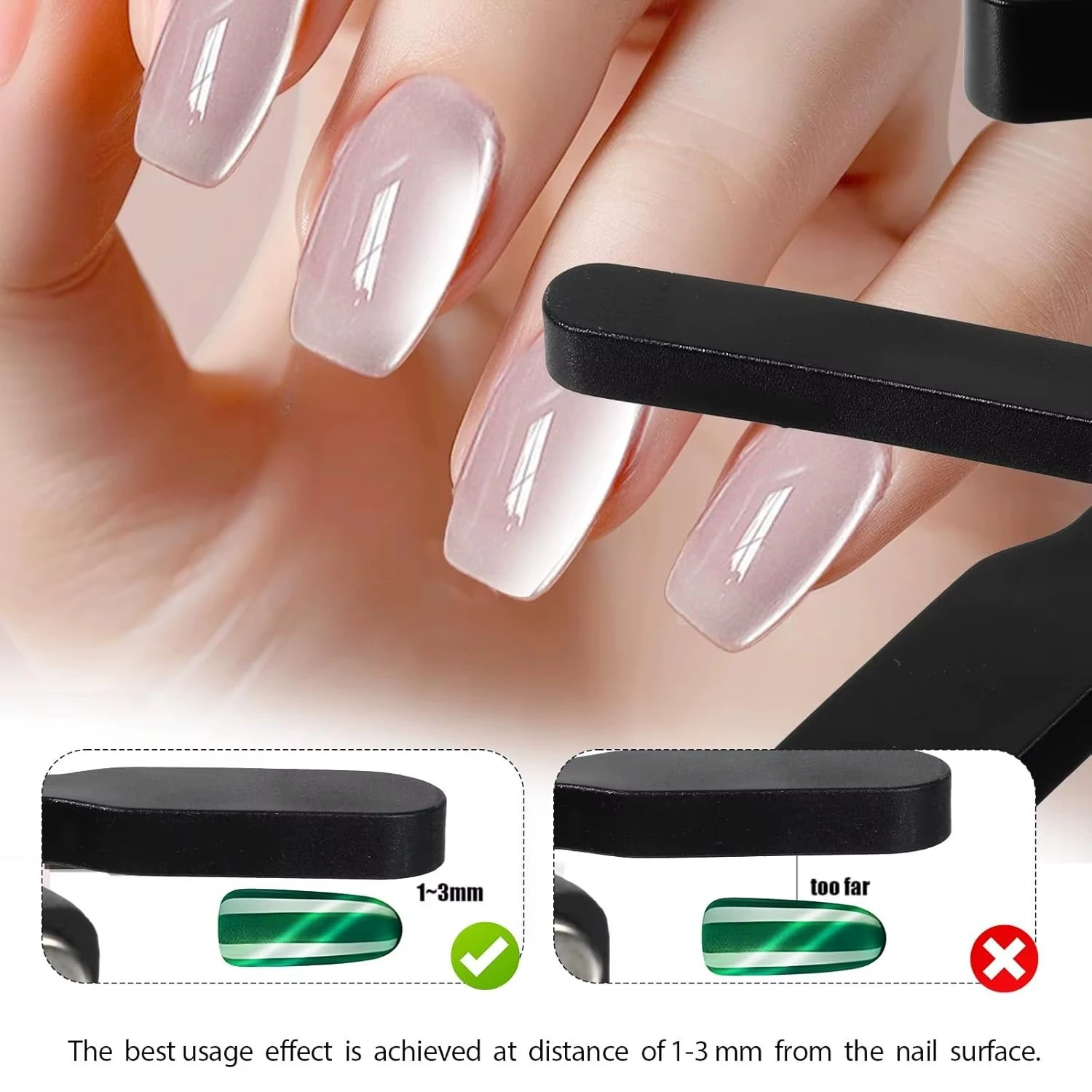 6 in 1 Multi-Function Cat Eye Nail Magnet Gel Magnetic for Nails with Silicone Protective Case for 3D Nails Salon Studio or DIY product thumbnail 4
