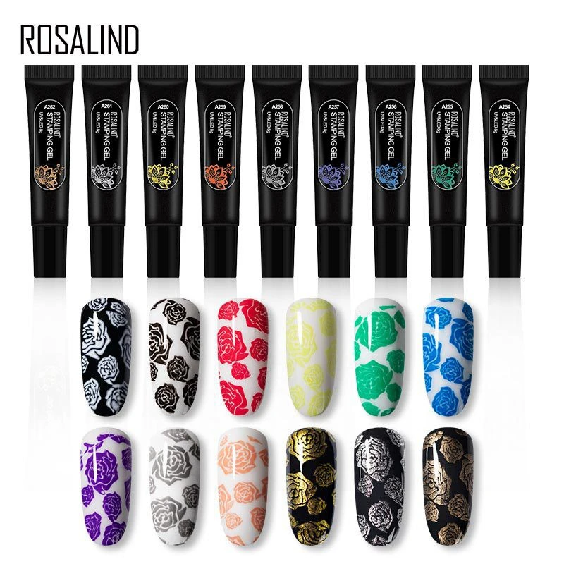 ROSALIND printing glue 8g hose nail polish glue nail shop printing steel plate nail art product thumbnail 14
