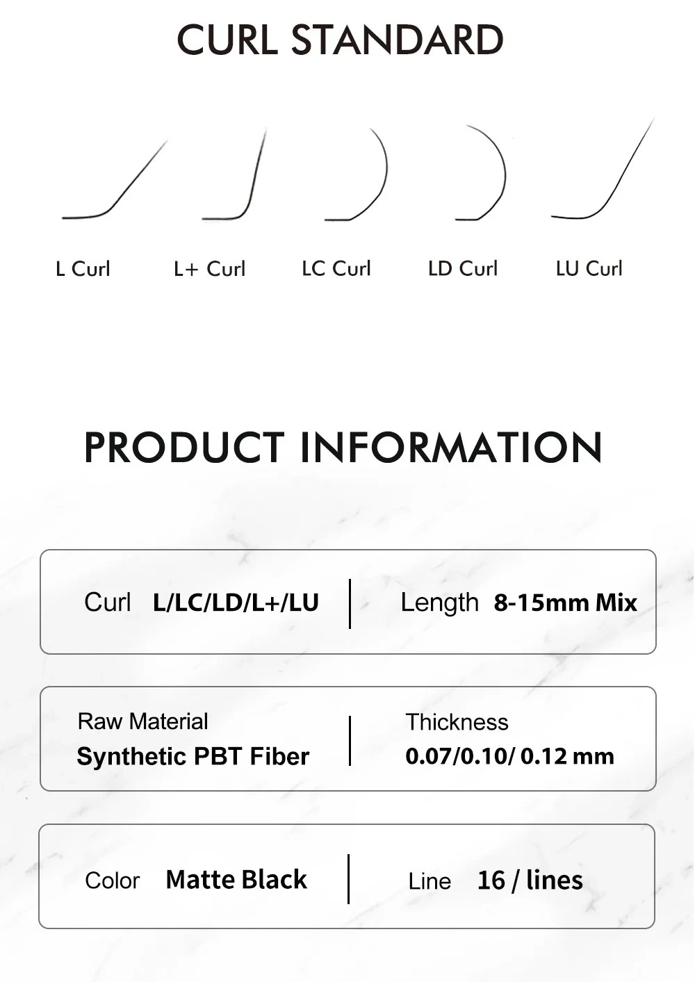 NATUHANA Lashes LL+LCLDLU(M) curl False 8-15Mix Matt Black product thumbnail 9
