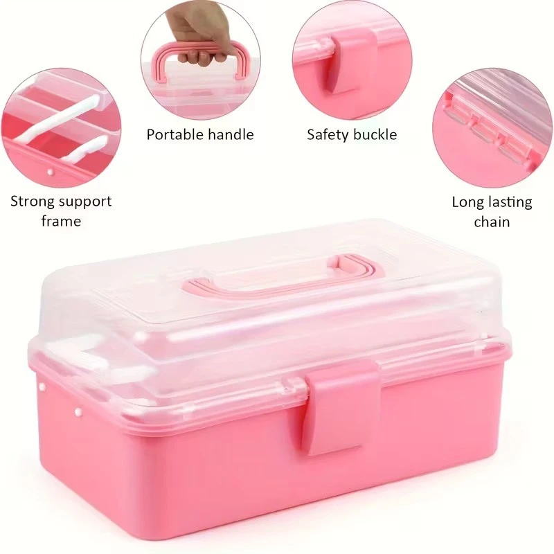 2/3 Layers Large Capacity Foldable Multifunctional Plastic Storage Box product thumbnail 2