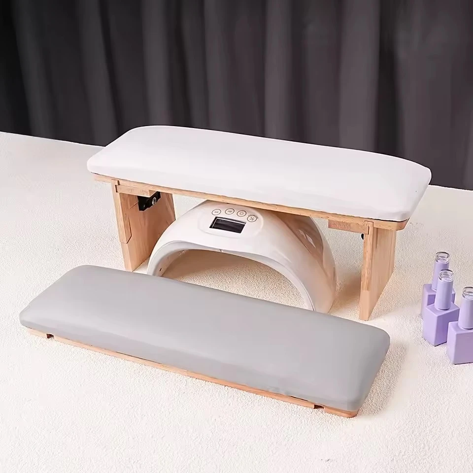 Foldable Manicure Hand Rest with 3 Adjustable Heights Microfiber Leather Nail Armrest Cushion with Soft High-Density Sponge product thumbnail 14