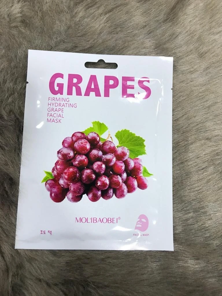 Molibaobei Fresh Moisturizing Grapes Facial Mask Box product thumbnail 4