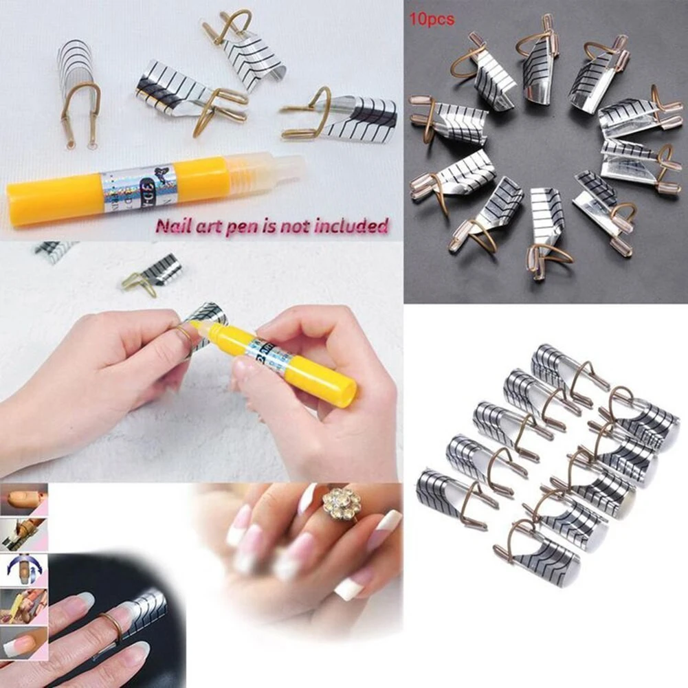 Reusable Dual Silver & Gold Nail Form For Nail Art Making product thumbnail 10