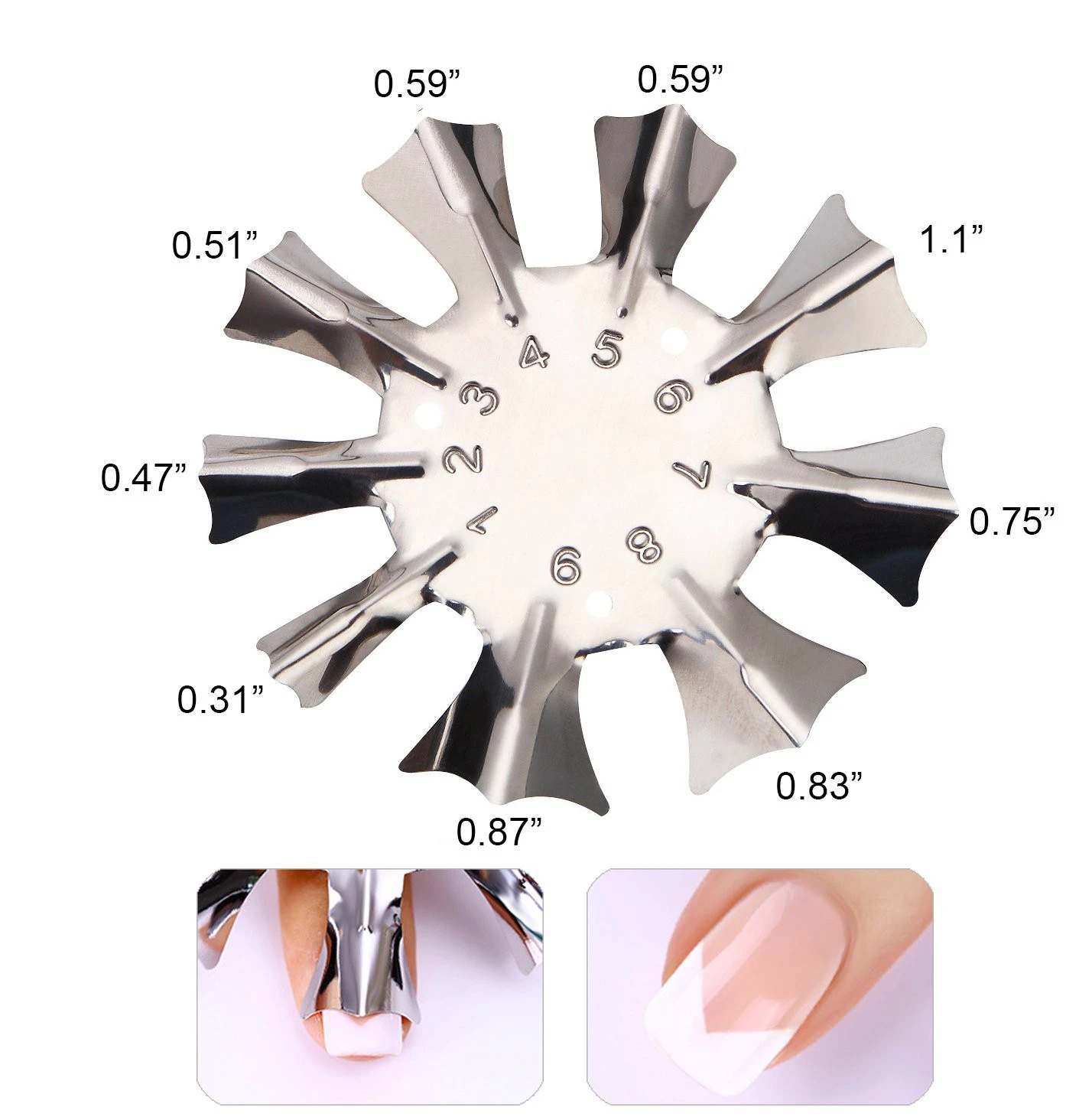 Nail Art Tools Set French nail art plastic steel plate model 18 French sticker crystal nail making templates product thumbnail 12