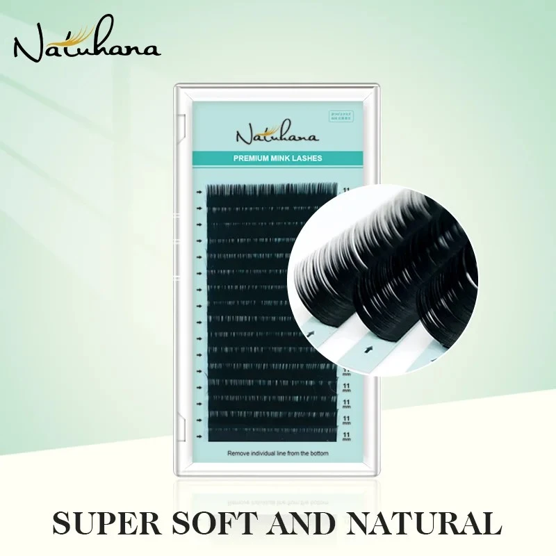NATUHANA 16Rows Matte Black Natural Soft False Eyelashes product thumbnail 14