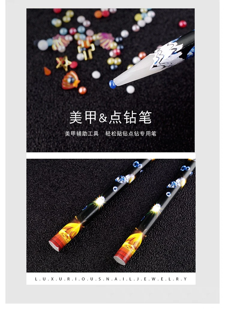 Nail dot Short dot diamond crayon pencil Comes with adhesive diamond appliqué accessories for nail dot drill tools product thumbnail 9