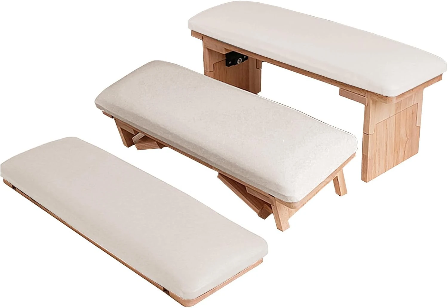 Foldable Manicure Hand Rest with 3 Adjustable Heights Microfiber Leather Nail Armrest Cushion with Soft High-Density Sponge product thumbnail 3