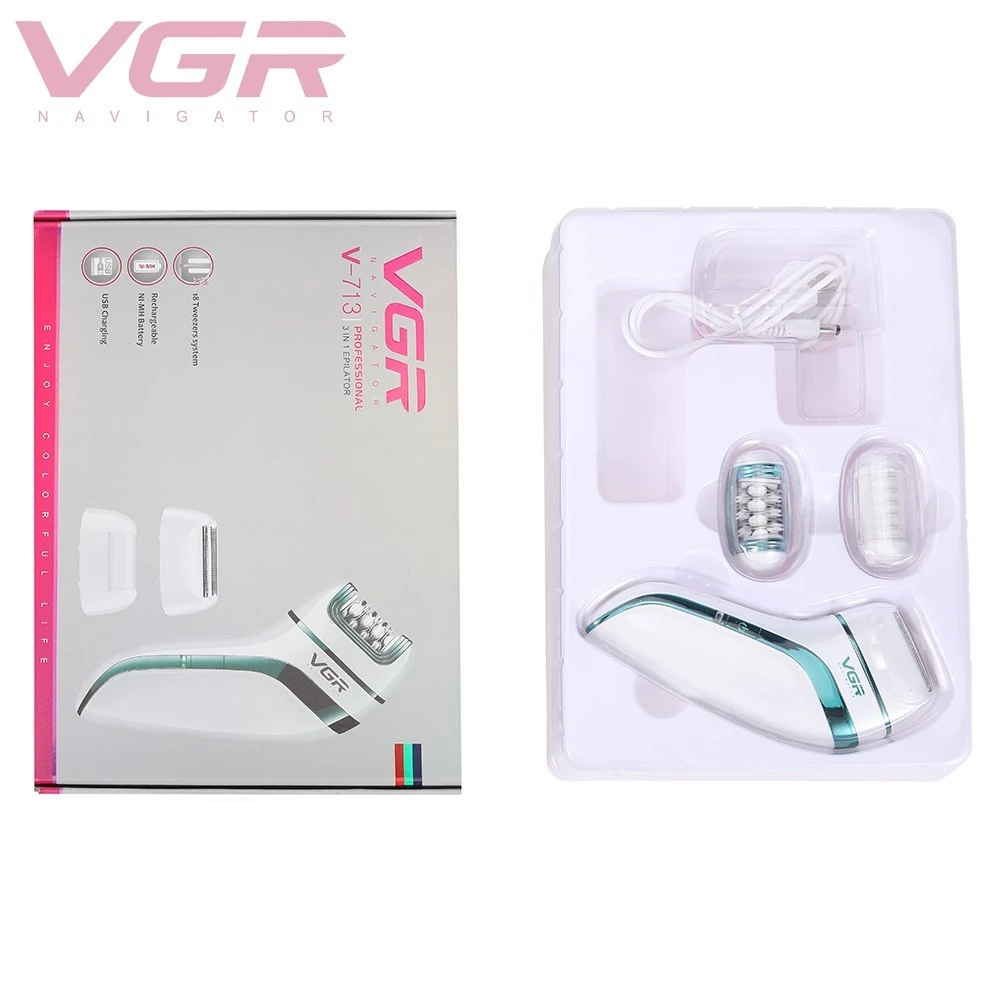 VGR V-713 Rechargeable Lady Epilator Hair Removal product thumbnail 7