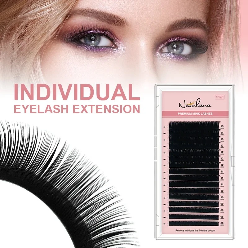 NATUHANA 16lines 8-15mm Mixed Eyelash Extension Matte Black product thumbnail 18