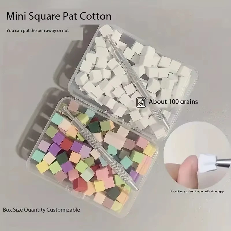 100Pcs High Density Cube Sponge Nail Art Sponge Set Gradient Nail Brushes Gel Polish DIY Nail Sponge Grab Pen Manicure Tools product thumbnail 6