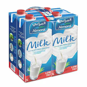 Almarai Low Fat Milk 1 Liter - Pack of 4 product thumbnail 2