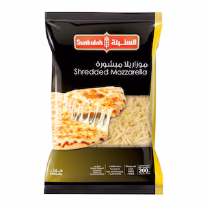 Al-Sunbula Grated Mozzarella Cheese 200g product thumbnail 2