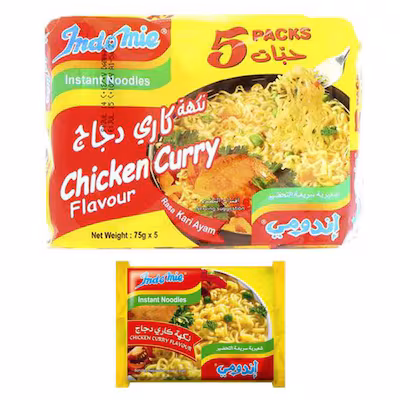 Indomie Chicken Curry Noodles 75g - Pack of 5 product thumbnail 2