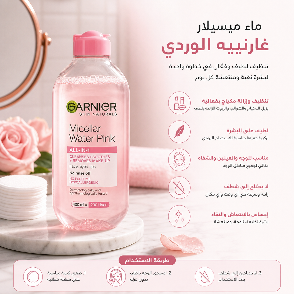 Garnier Micellar Water Pink