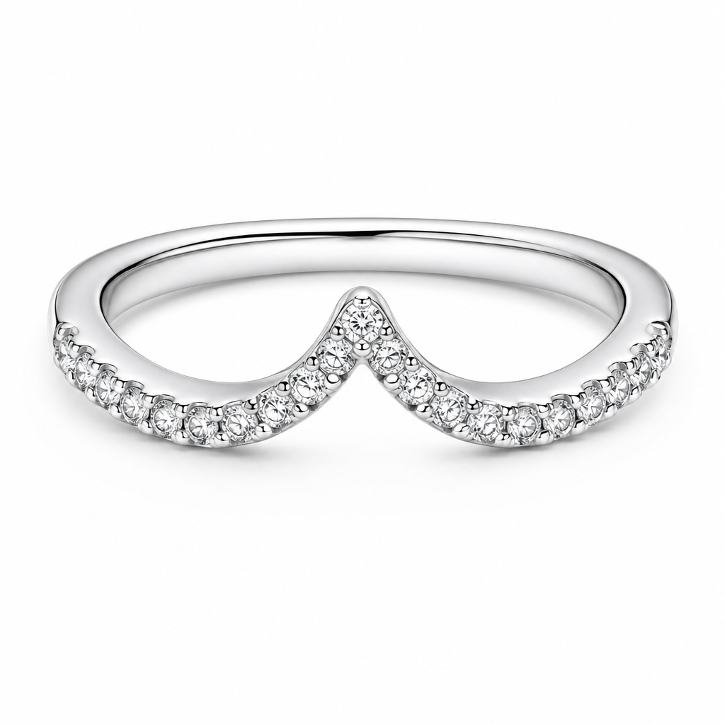 Pandora Sparkling Wishbone Ring
