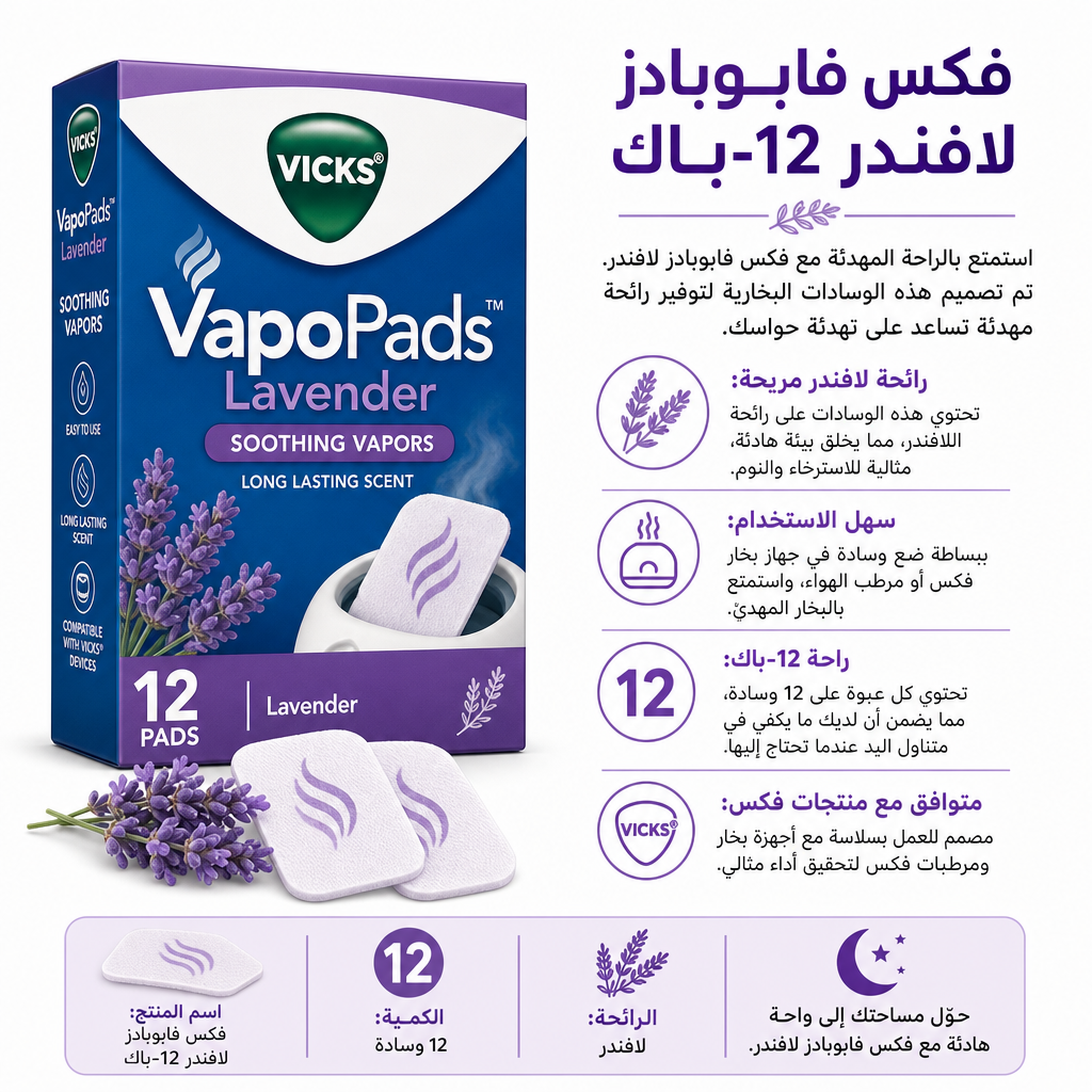 Vicks VapoPads Lavender 12‑Pack