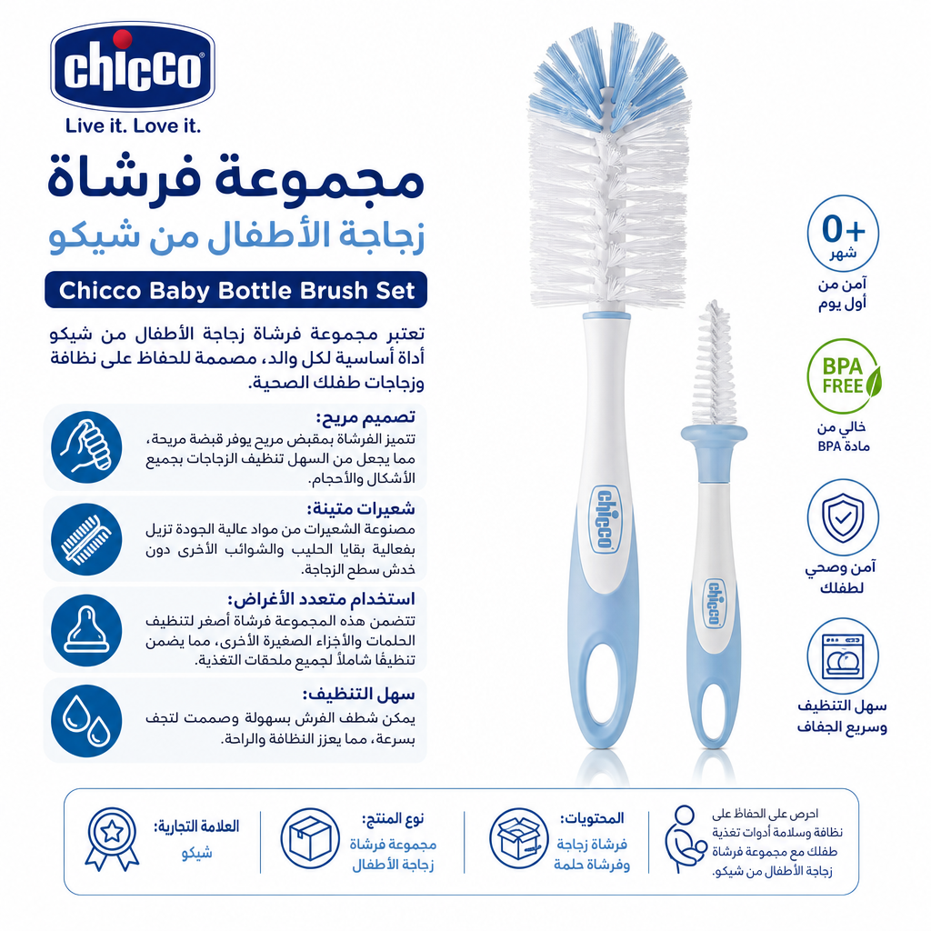 Chicco Baby Bottle Brush Set
