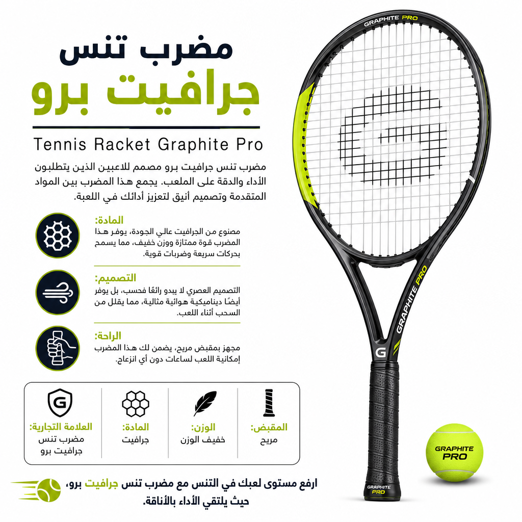 Tennis Racket Graphite Pro