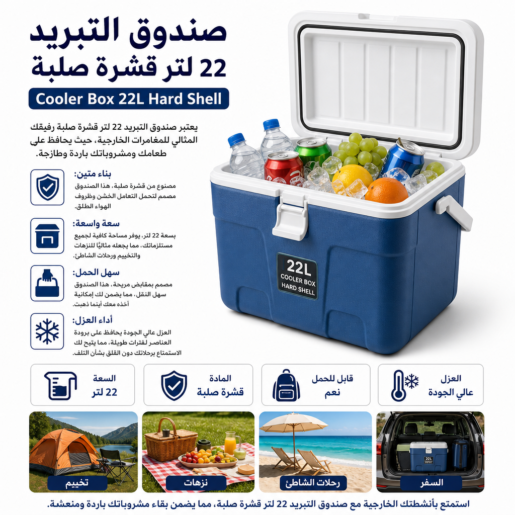 Cooler Box 22L Hard Shell