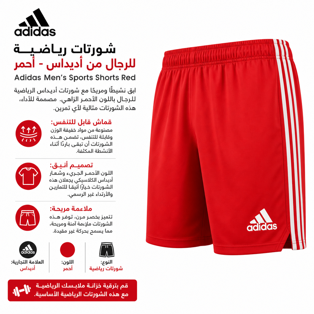 Adidas Men’s Sports Shorts Red