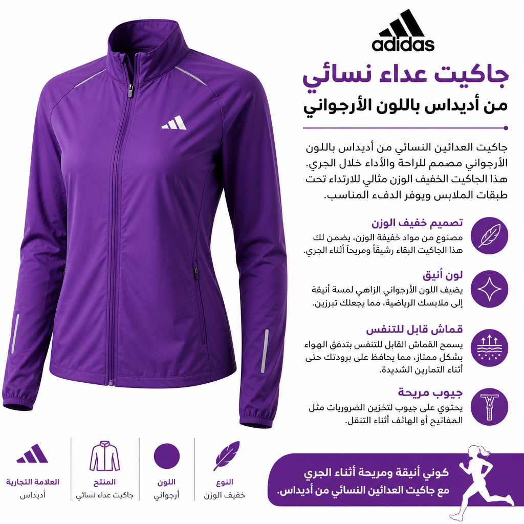 Adidas Women’s Running Jacket Purple
