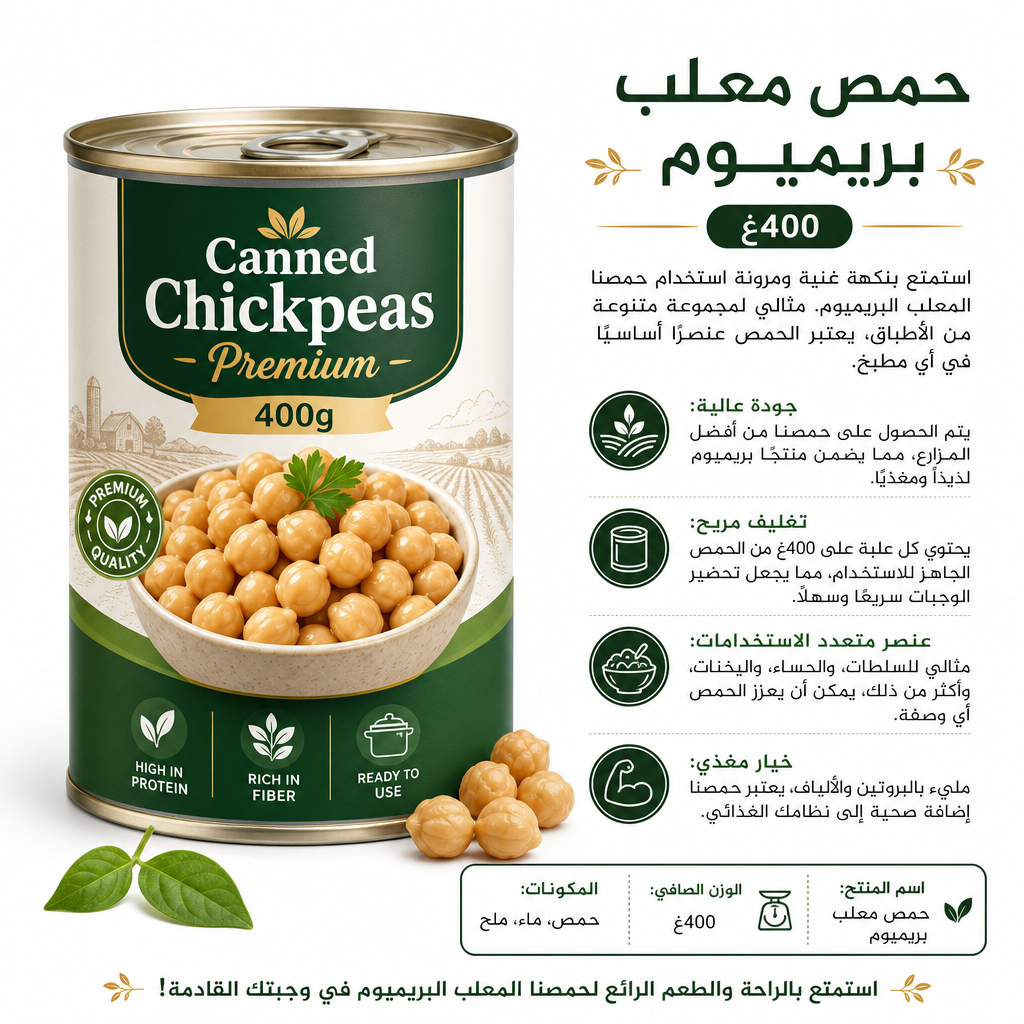 Canned Chickpeas Premium 400g