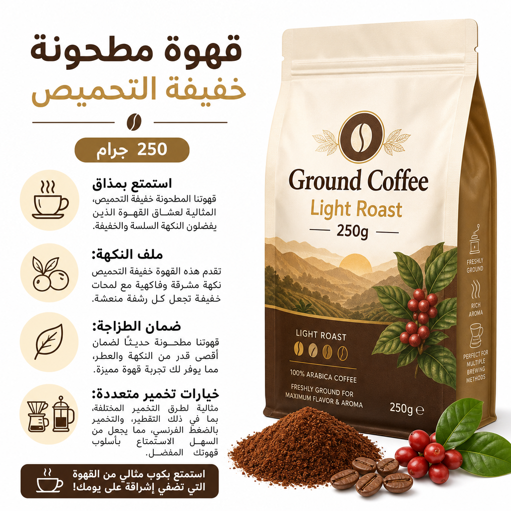 Ground Coffee Light Roast 250g